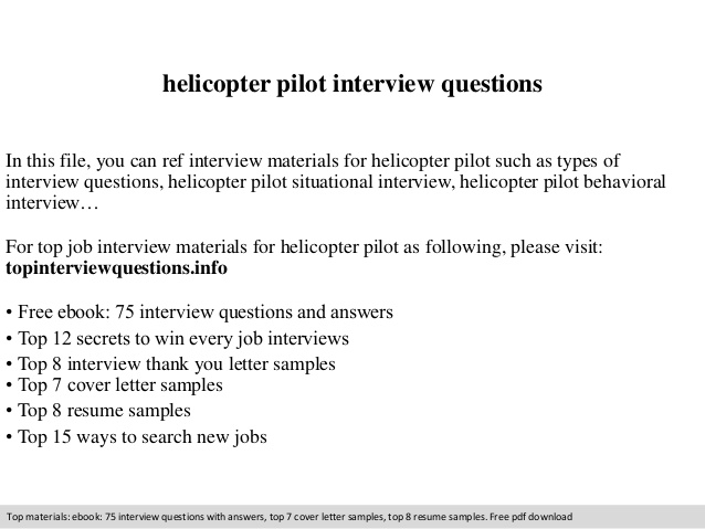 Pilot Interview Questions And Answers Free Download